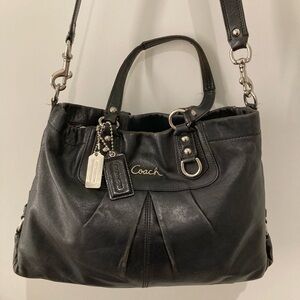 Coach Black Leather Shoulder Bag